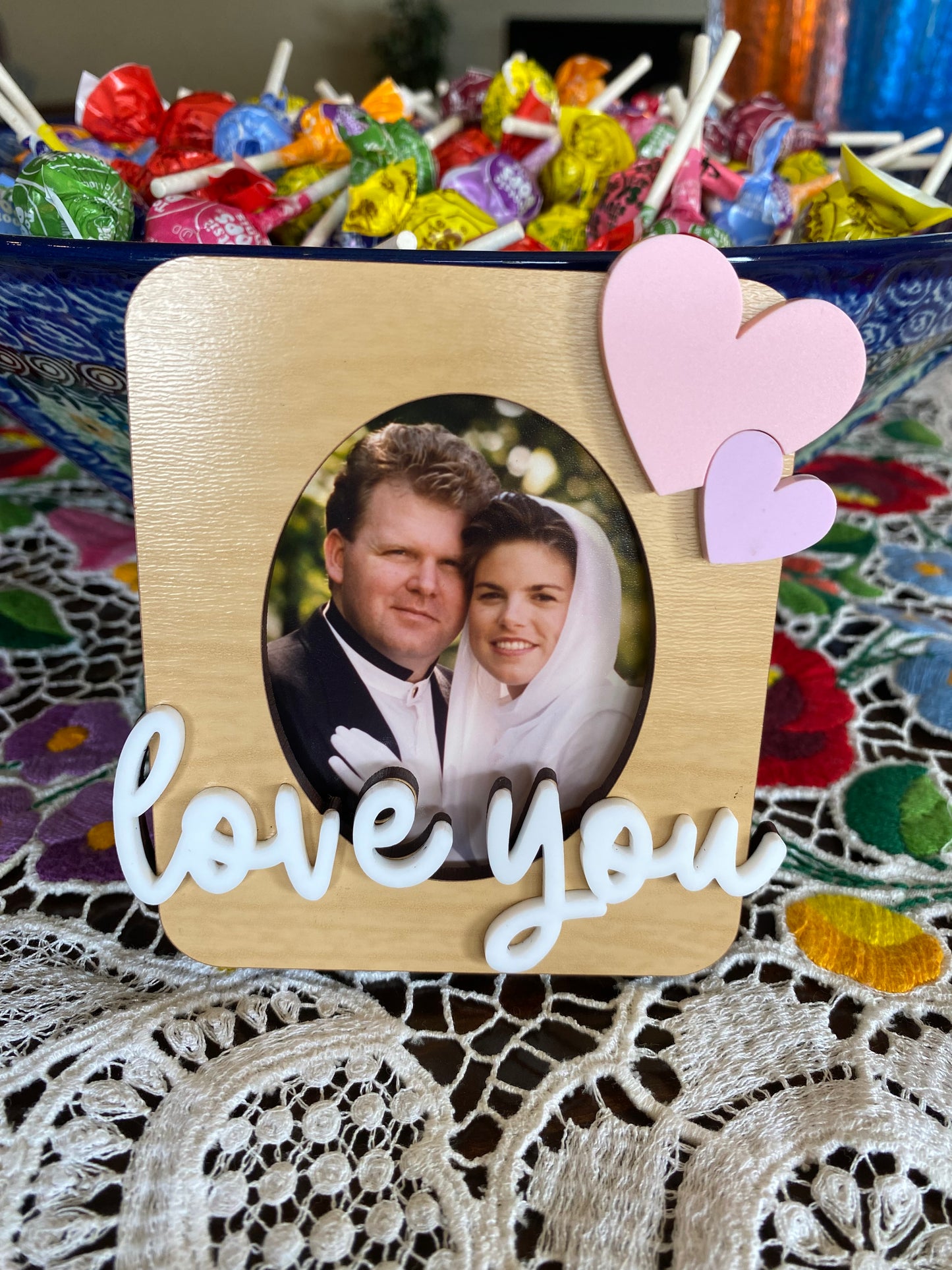 “Love you” magnet frame