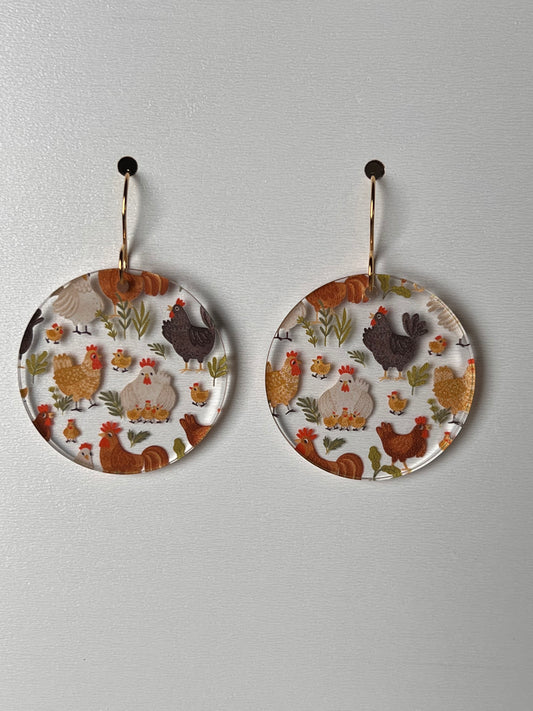 Chickens and Chicks Earrings