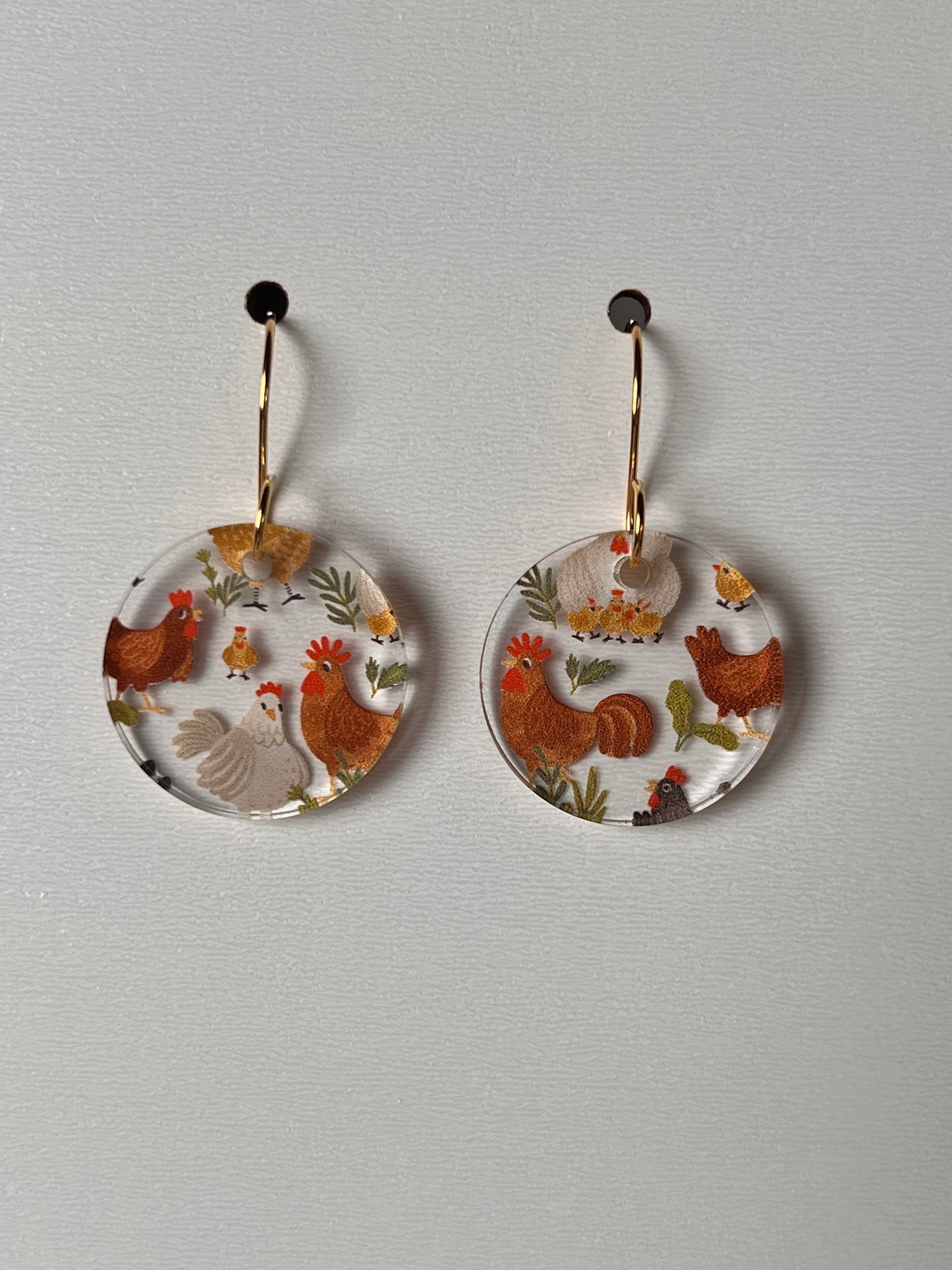 Chickens and Chicks Earrings