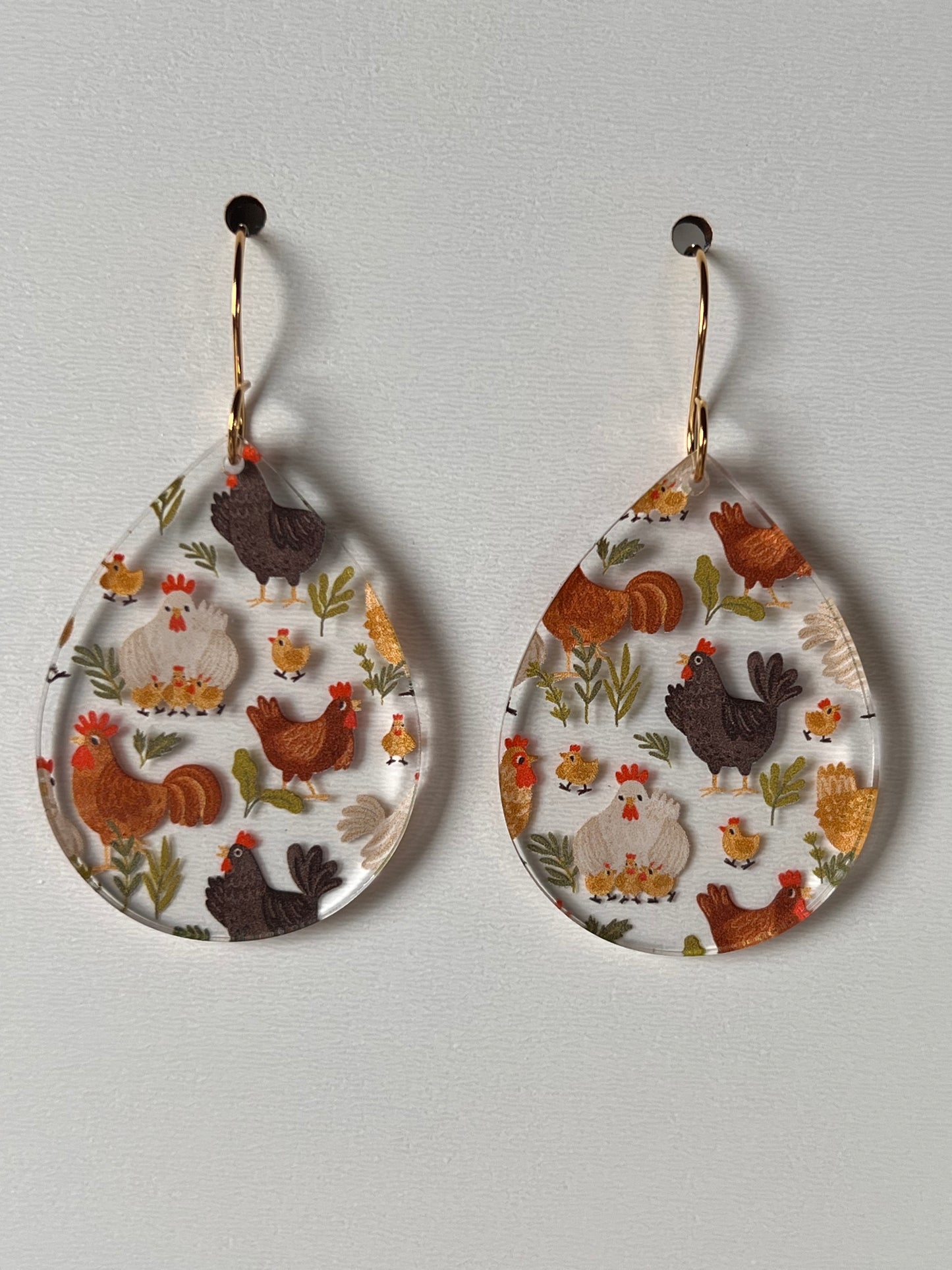 Chickens and Chicks Earrings